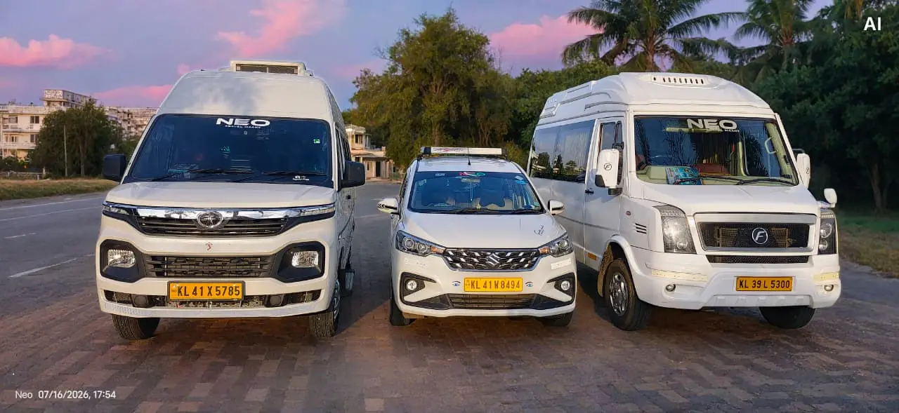 Yatra Taxi Kochi taxi fleet with Force Urbania, Ertiga cab and premium tempo traveller